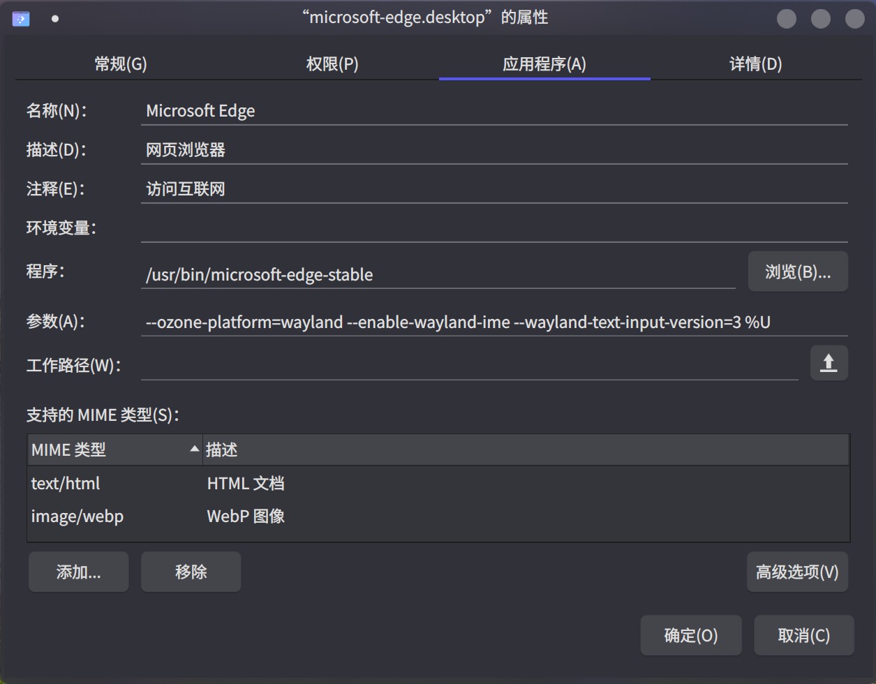 添加了所有启动参数的Edge